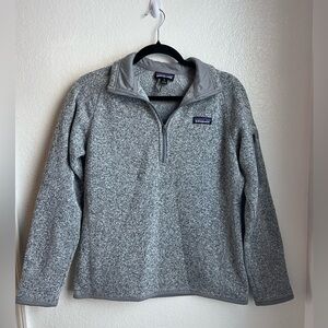 Patagonia Women’s Quarter Zip Sweater in Heather Gray